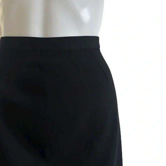 Giorgio Armani Vintage Black Wool Knee Length Skirt Size 44 - Picture 2 of 6
